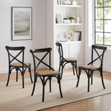 Juniper Dining Side Chair Set of 4 in Black