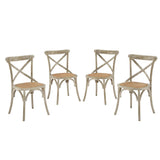 Juniper Dining Side Chair Set of 4 in Gray