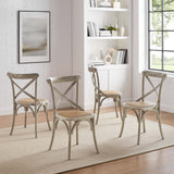 Juniper Dining Side Chair Set of 4 in Gray