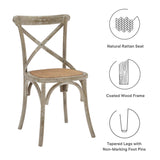 Juniper Dining Side Chair Set of 4 in Gray