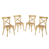 Juniper Dining Side Chair Set of 4 in Natural