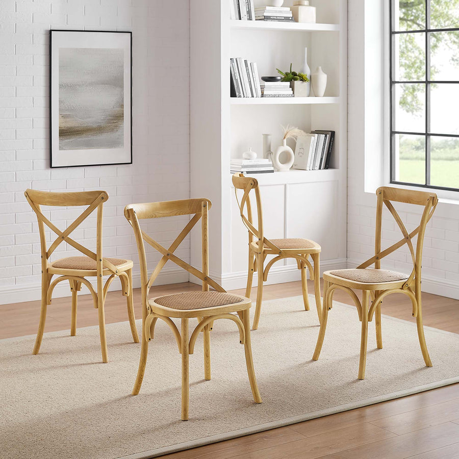 Juniper Dining Side Chair Set of 4 in Natural