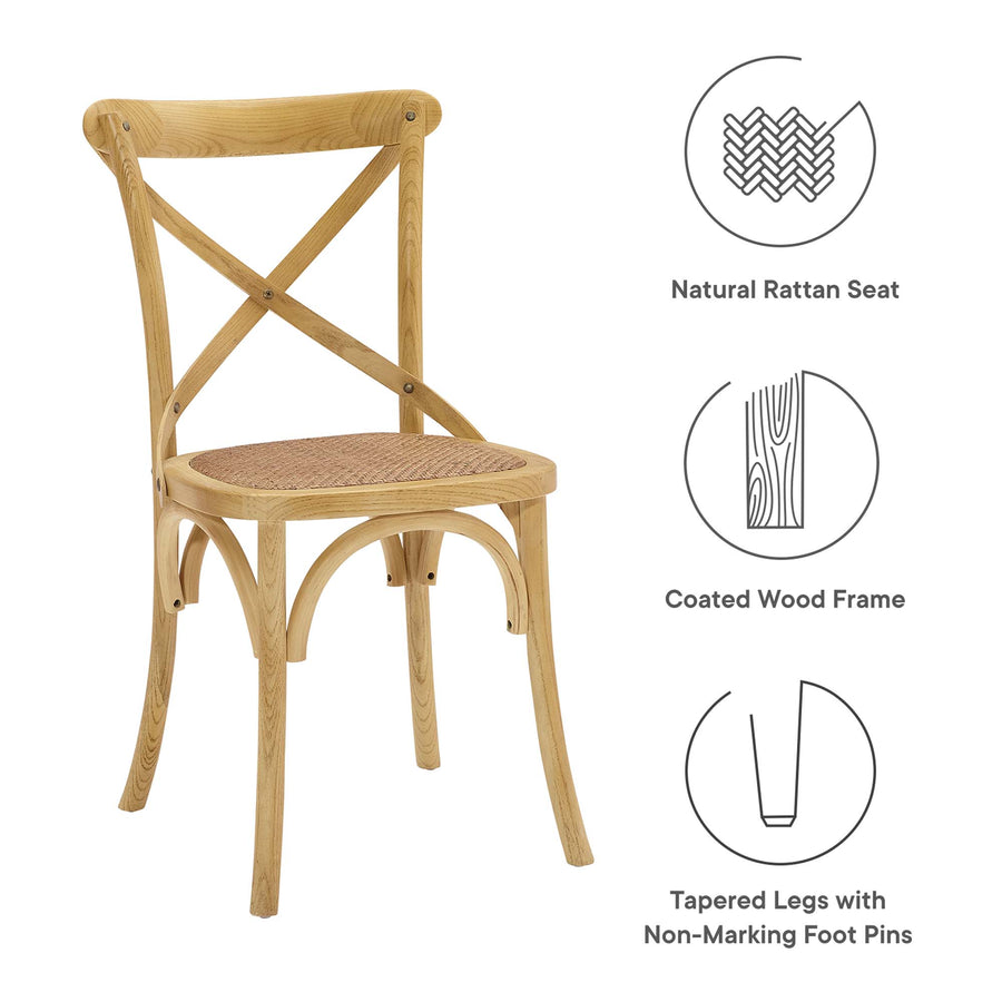 Juniper Dining Side Chair Set of 4 in Natural