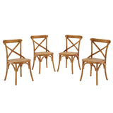 Juniper Dining Side Chair Set of 4 in Walnut
