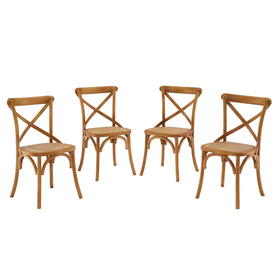 Juniper Dining Side Chair Set of 4 in Walnut