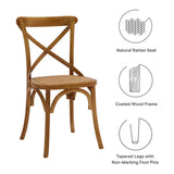 Juniper Dining Side Chair Set of 4 in Walnut