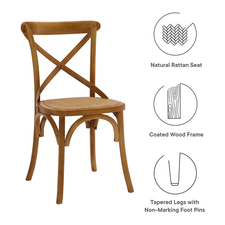 Juniper Dining Side Chair Set of 4 in Walnut