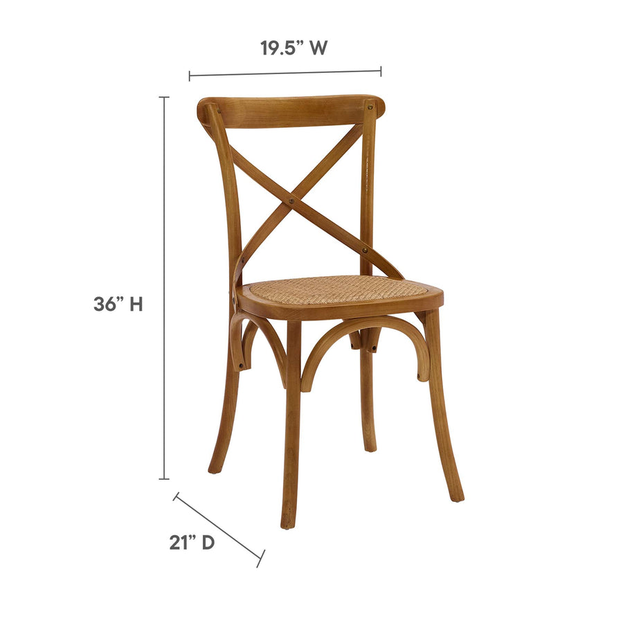 Juniper Dining Side Chair Set of 4 in Walnut
