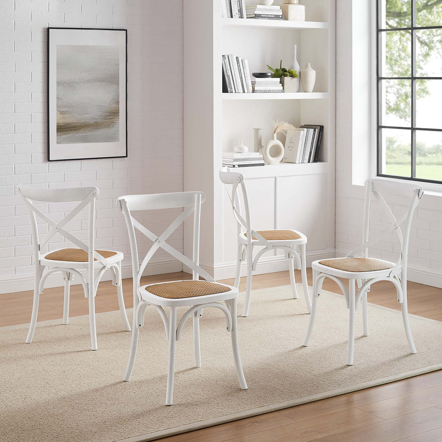 Juniper Dining Side Chair Set of 4 in White
