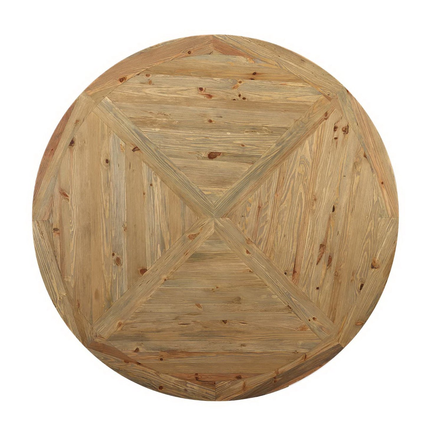 Column 71" Round Pine Wood Dining Table by Furniture For America