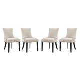 Vista Fabric Dining Chair Set of 4 in Beige