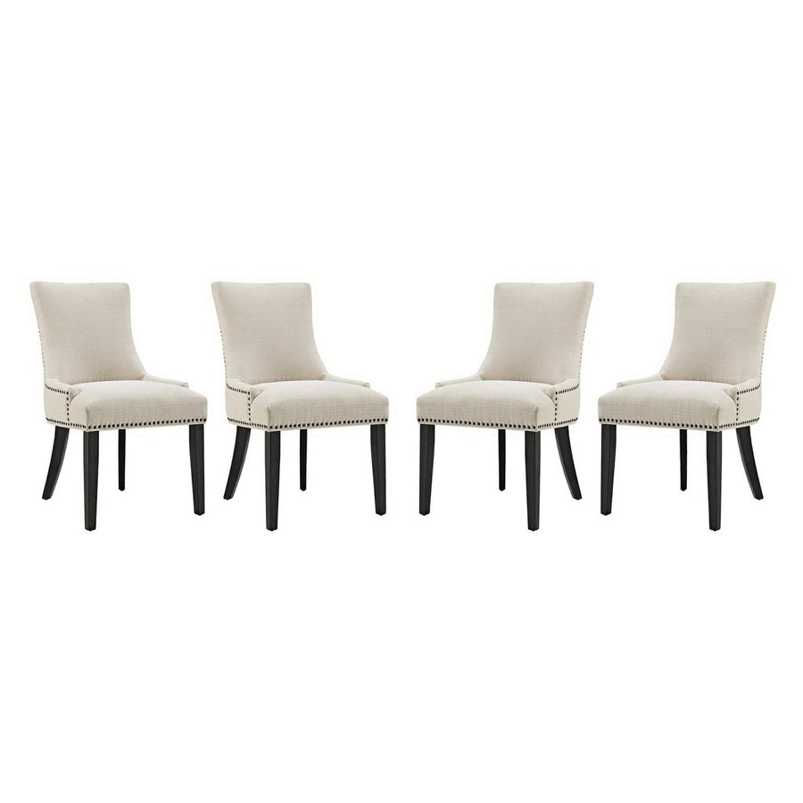 Vista Fabric Dining Chair Set of 4 in Beige
