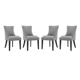 Vista Fabric Dining Chair Set of 4 in Light Gray