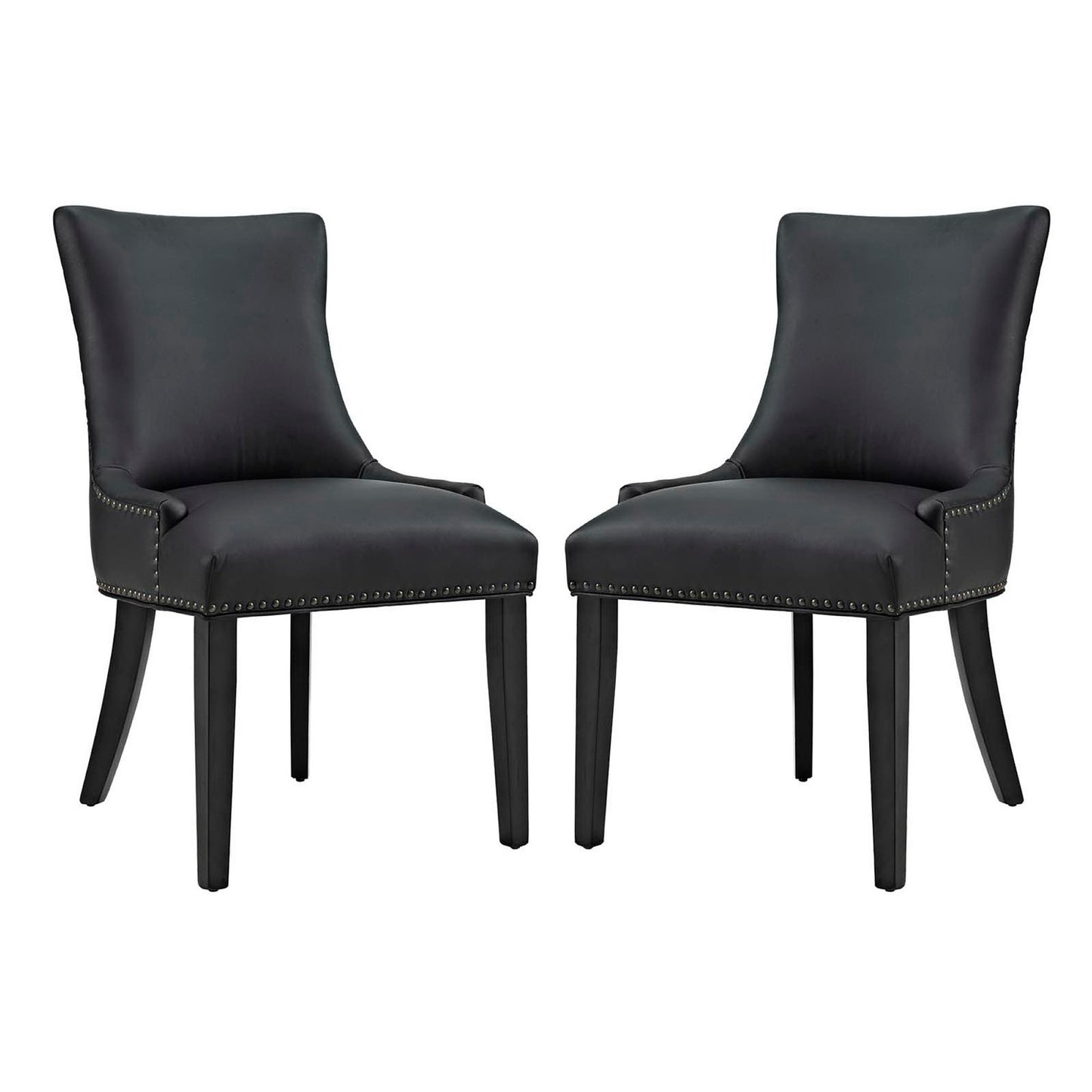 Marquis Faux Leather Dining Chair Set of 2 by Furniture For America