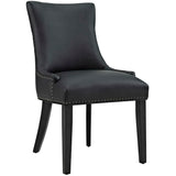 Vista Faux Leather Dining Chair Set of 2 in Black