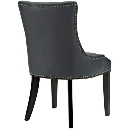 Marquis Faux Leather Dining Chair Set of 2 in Black