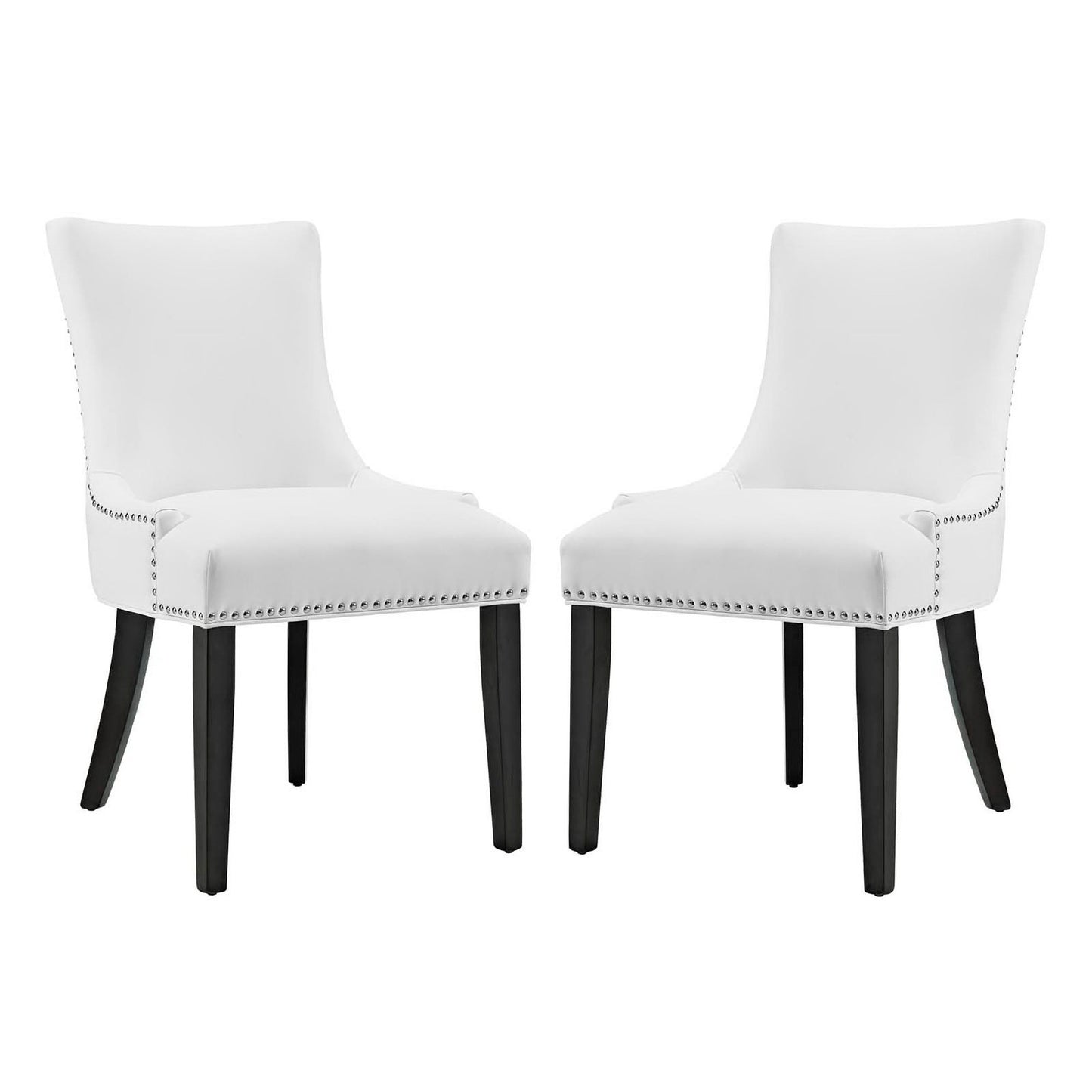 Marquis Faux Leather Dining Chair Set of 2 by Furniture For America