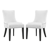Vista Faux Leather Dining Chair Set of 2 in White