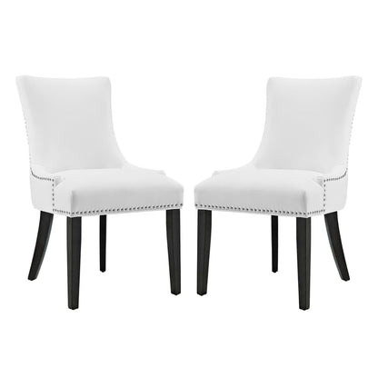 Marquis Faux Leather Dining Chair Set of 2 by Furniture For America