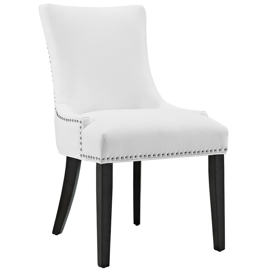 Vista Faux Leather Dining Chair Set of 2 in White