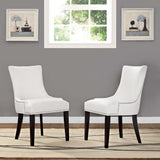 Vista Faux Leather Dining Chair Set of 2 in White