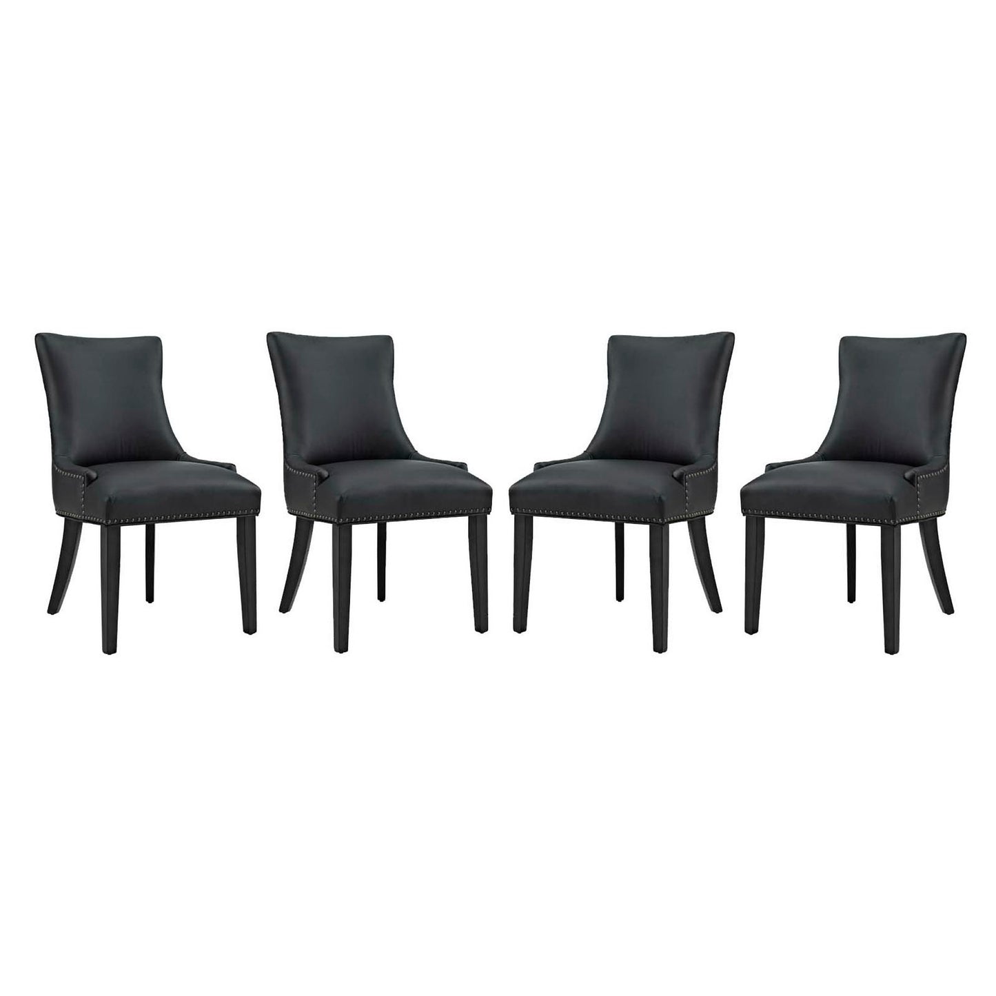 Marquis Faux Leather Dining Chair Set of 4 by Furniture For America