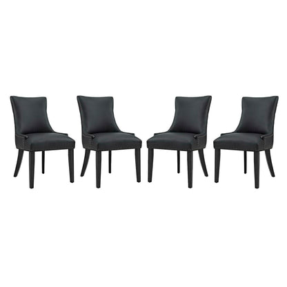 Marquis Faux Leather Dining Chair Set of 4 by Furniture For America