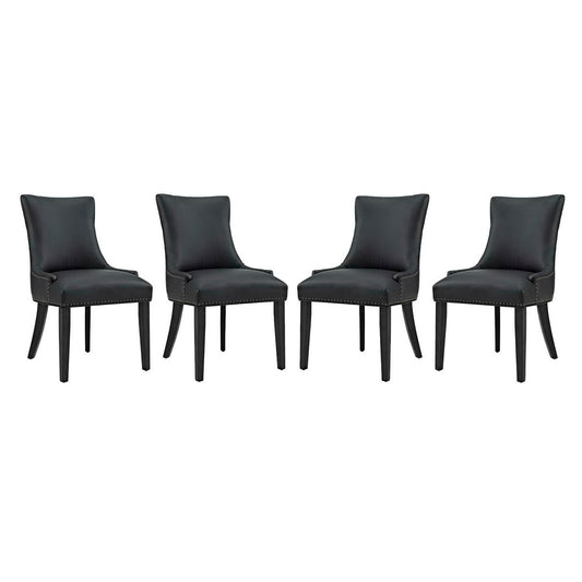 Marquis Faux Leather Dining Chair Set of 4 by Furniture For America