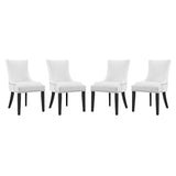 Vista Faux Leather Dining Chair Set of 4 in White