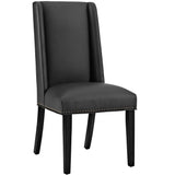 Lyra Vinyl Dining Chair Set of 4 in Black