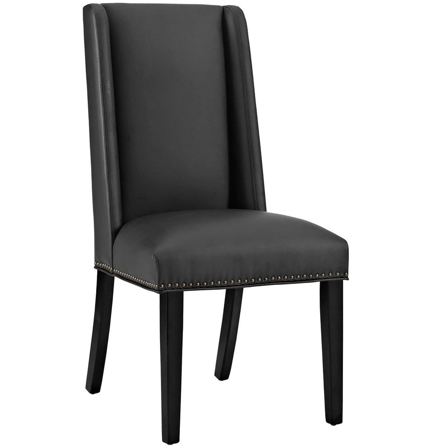 Lyra Vinyl Dining Chair Set of 4 in Black
