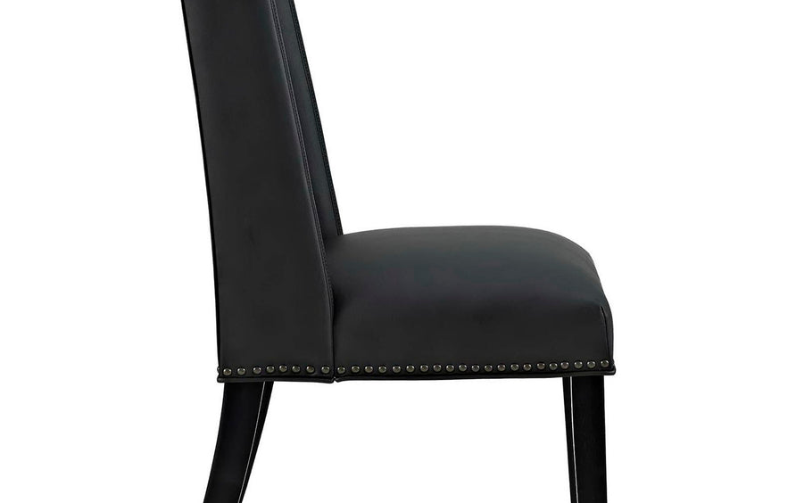 Lyra Vinyl Dining Chair Set of 4 in Black