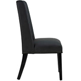 Lyra Vinyl Dining Chair Set of 4 in Black