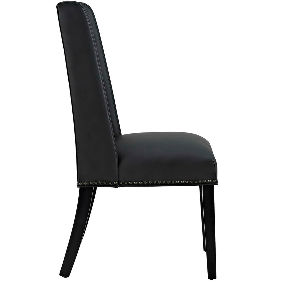 Lyra Vinyl Dining Chair Set of 4 in Black