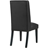 Lyra Vinyl Dining Chair Set of 4 in Black