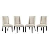 Lyra Fabric Dining Chair Set of 4 in Beige