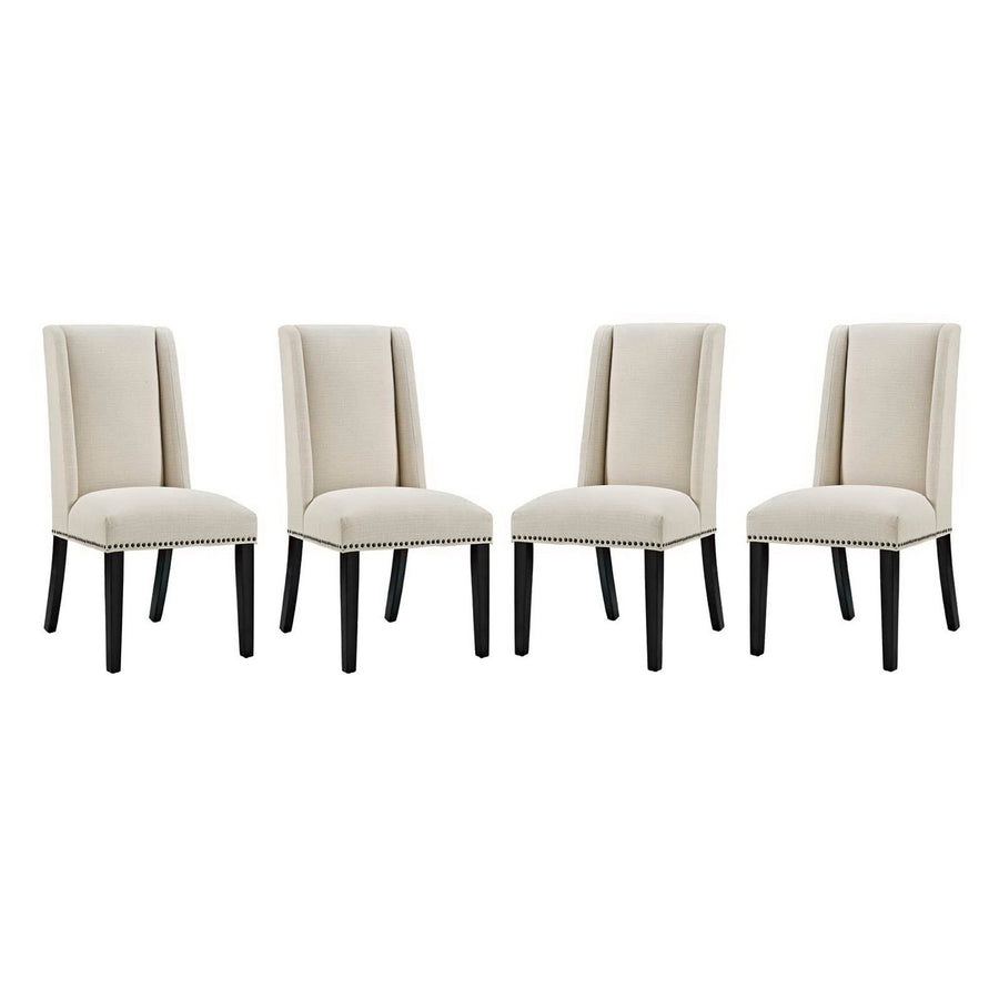 Lyra Fabric Dining Chair Set of 4 in Beige