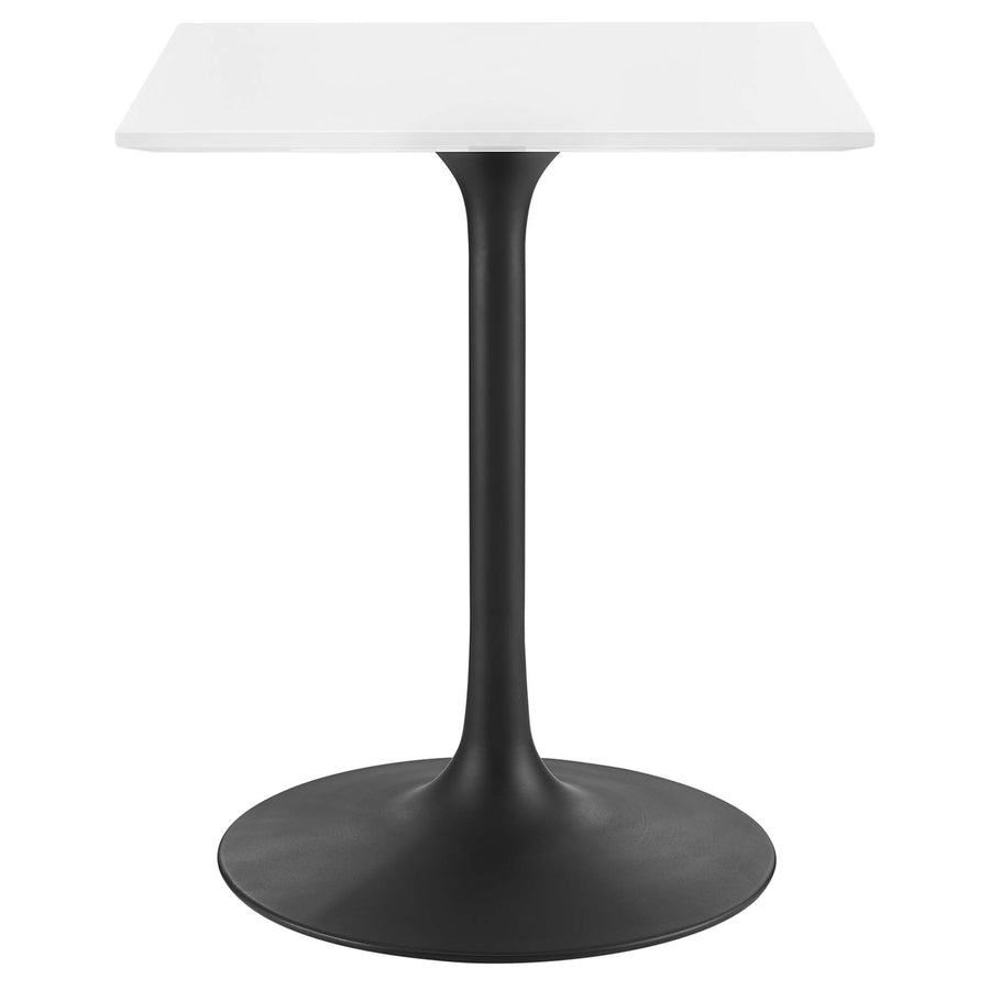 Lumen 24" Square Wood Dining Table in Black White