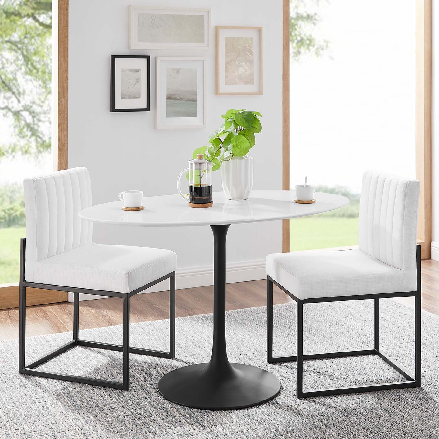 Lippa 48" Oval Wood Dining Table by Furniture For America
