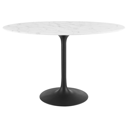 Lippa 48" Oval Faux Marble Dining Table by Furniture For America