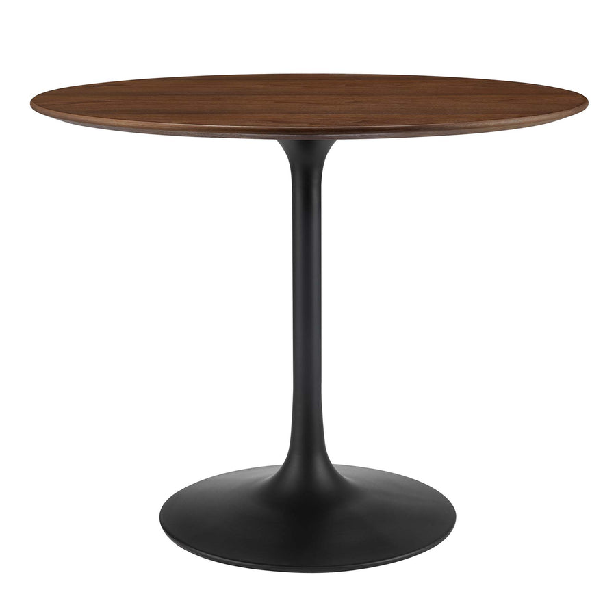Lumen 36" Round Wood Dining Table in Black Walnut