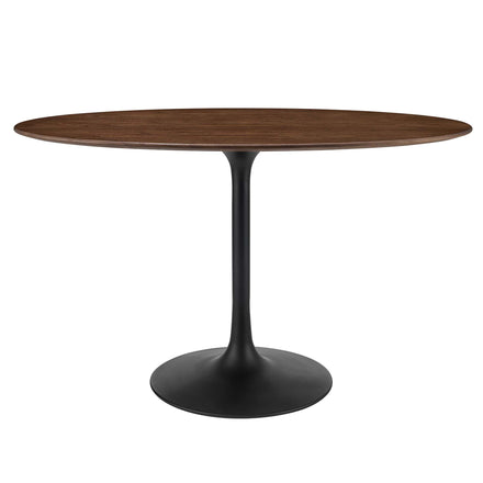 Lippa 48" Oval Wood Dining Table in Black Walnut