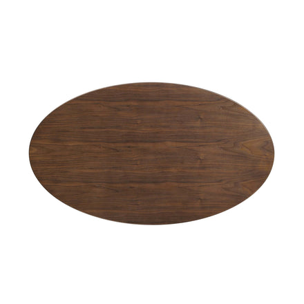 Lippa 48" Oval Wood Dining Table in Black Walnut