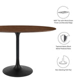 Lumen 48" Oval Wood Dining Table in Black Walnut