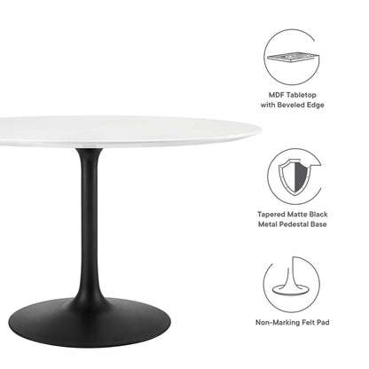 Lippa 48" Round Wood Dining Table by Furniture For America