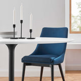 Lumen 54" Round Wood Dining Table in Black White