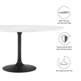 Lumen 60" Round Wood Dining Table in Black White