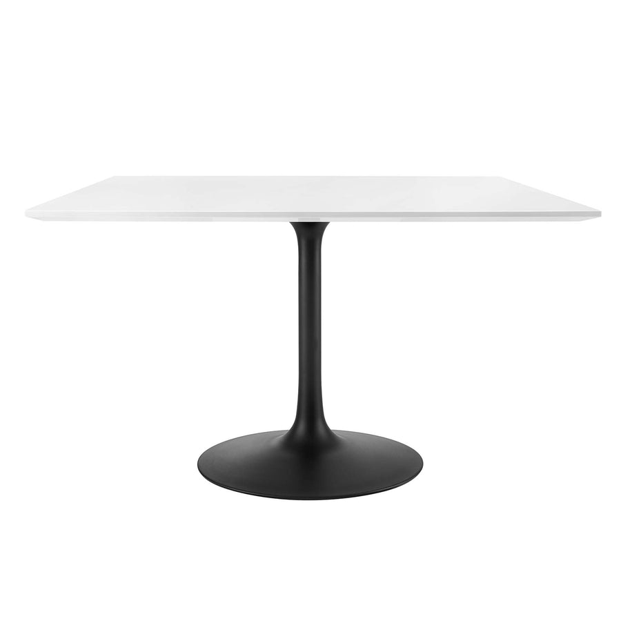 Lumen 48" Square Wood Dining Table in Black White