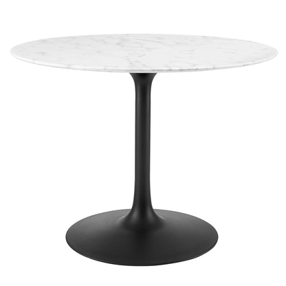 Lippa 40" Round Faux Marble Dining Table by Furniture For America