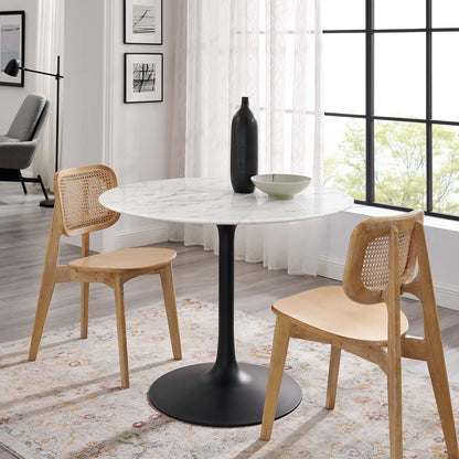 Lippa 40" Round Faux Marble Dining Table by Furniture For America